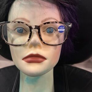 Tortoiseshell Blue Light Reading Glasses +2.0